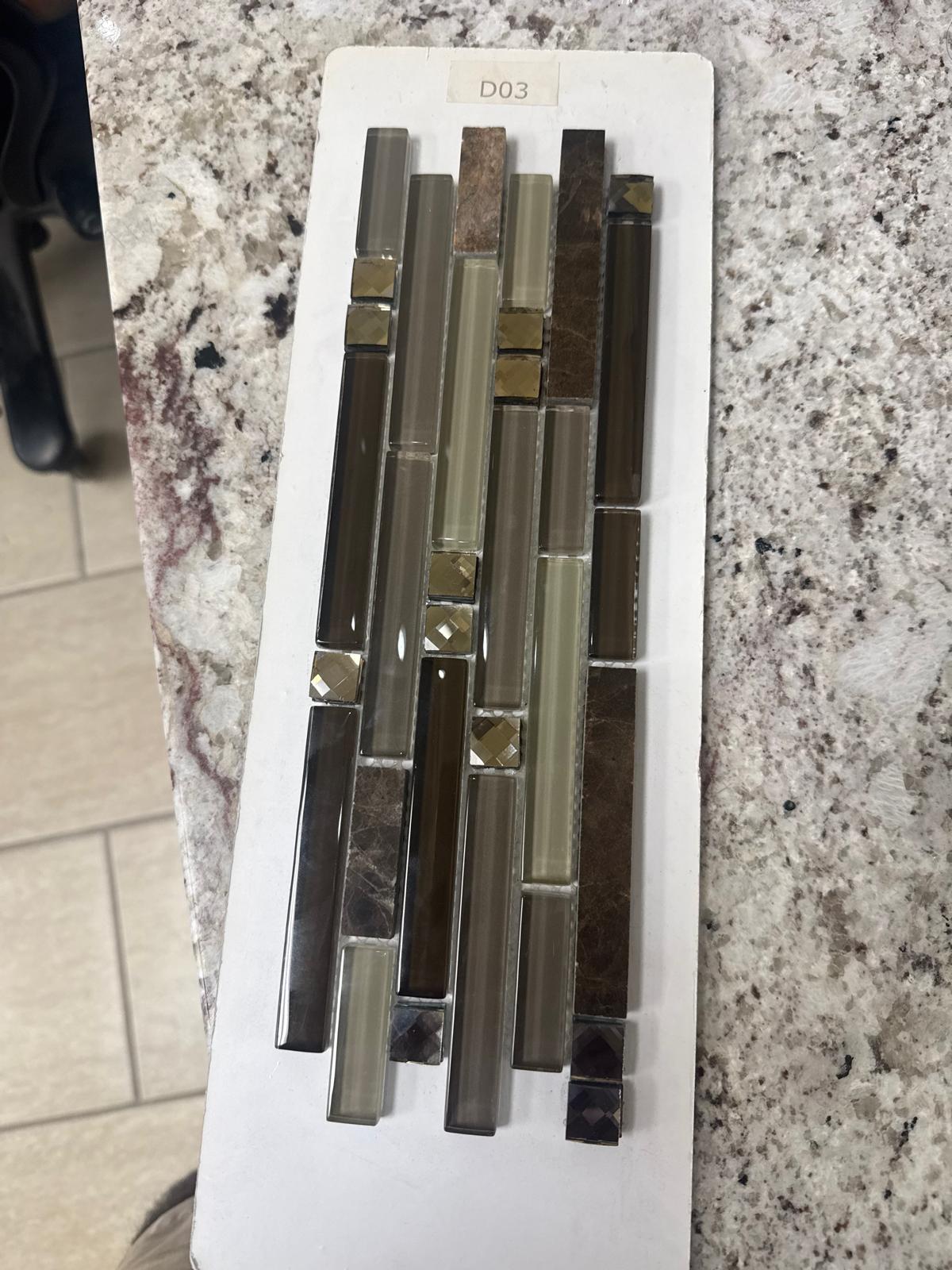 Warm Linear Glass Mosaic