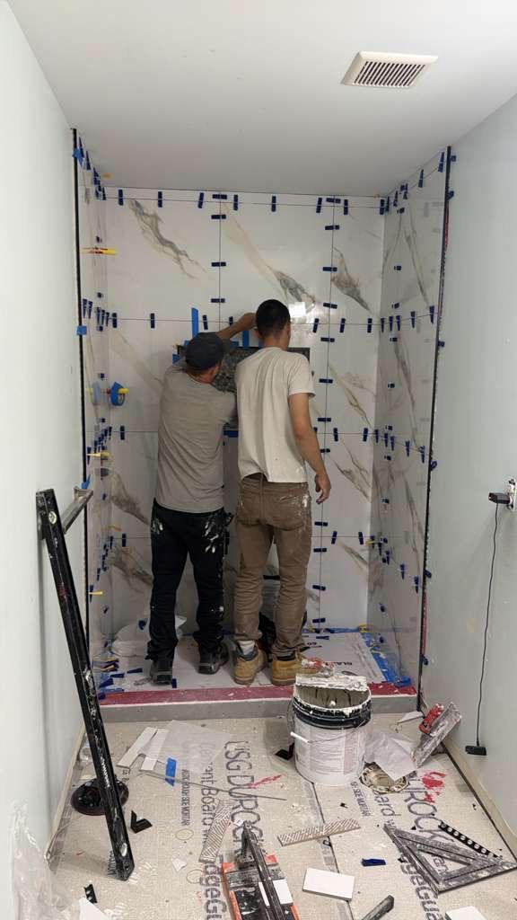 Marble Tile Floor Installation