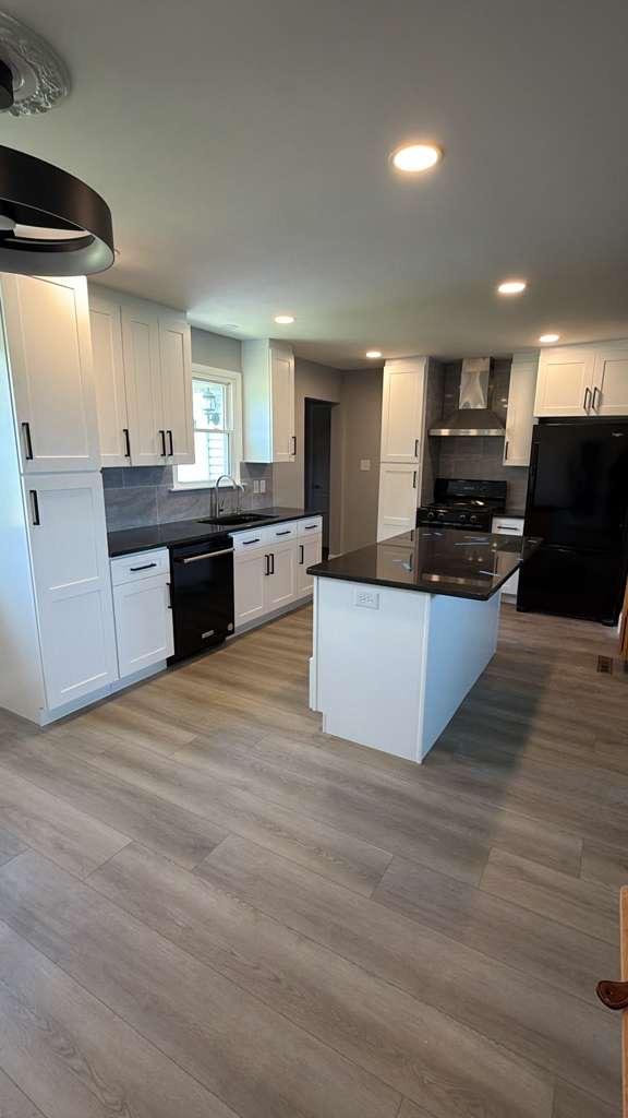 Wide-Plank Wood Floor Installation