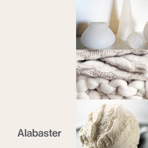 Alabaster Color-Up paint finish swatch for Designer Series cabinets