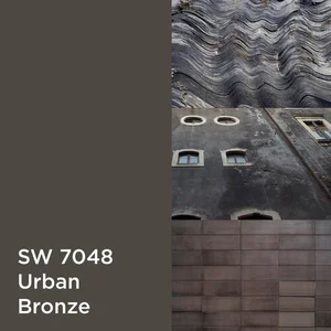 SW 7048 Urban Bronze Color-Up paint finish swatch for Designer Series cabinets