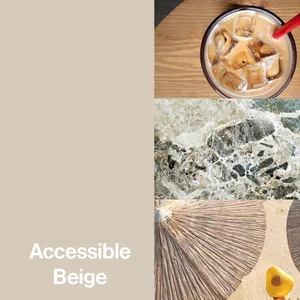 Accessible Beige Color-Up paint finish swatch for Designer Series cabinets